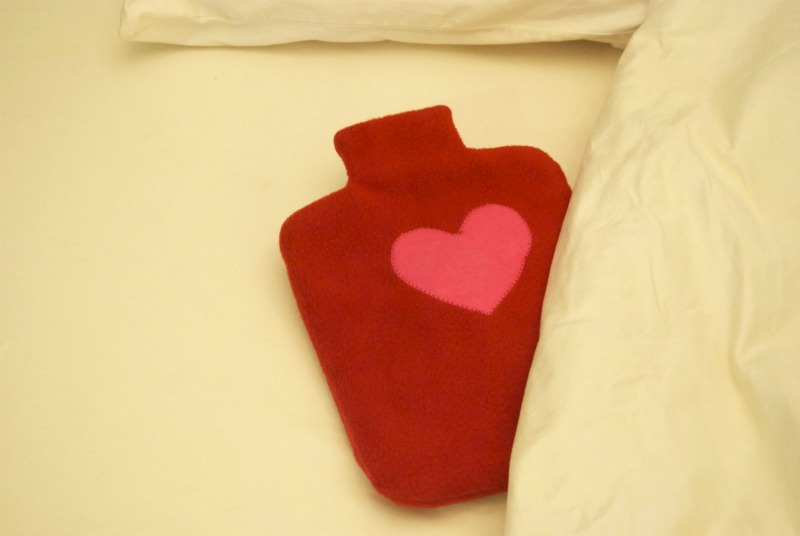 unschool plus the waterless hot water bottle (heated rice bag)