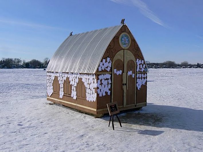four seasons angling club Ice shanty and the Northern culture.