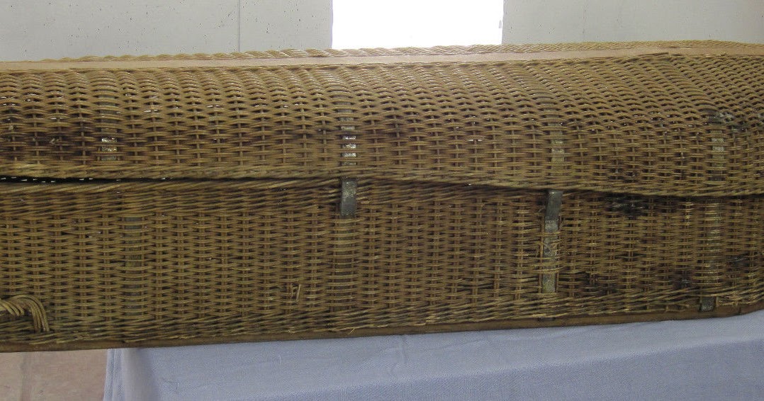 Halloweeniana Wicker Coffin/Casket "Cooling Box" (19th Century)