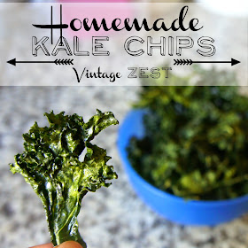 Homemade Kale Chips on Diane's Vintage Zest! #recipe #easy #healthy #vegetarian