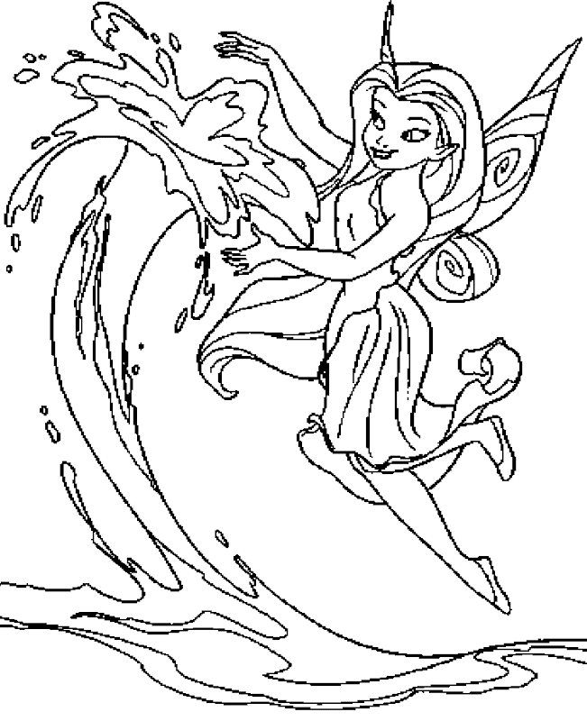 Silvermist Fairy Disney Coloring Pages for Kid title=
