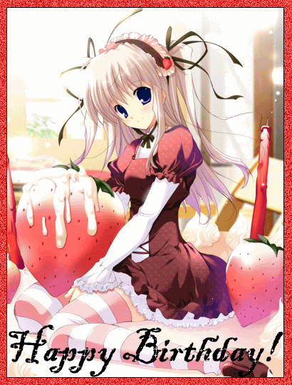 Happy Birthday chica anime con fresa gigante u30c4 Imagenes para Cumpleaños u30c4 Happy Birthday chica anime con fresa gigante u30c4 Imagenes para Cumpleaños u30c4