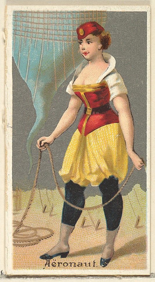 Aeronaut. Vintage tobacco card "Occupations For Women", via ellomennopee Aeronaut. Vintage tobacco card "Occupations For Women", via ellomennopee
