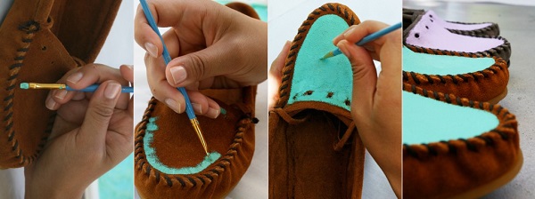 DIY Mocassim colorido - faça você mesmo - decore seu sapato DIY Mocassim colorido - faça você mesmo - decore seu sapato