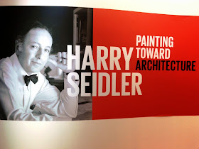 Entry sign for the Harry Seidler: Painting towards architecture exhibition.
