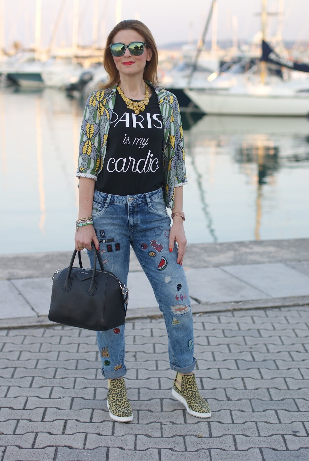jeans con toppe, tronchetti leopardo lime, Fashion and Cookies fashion blog, fashion blogger style