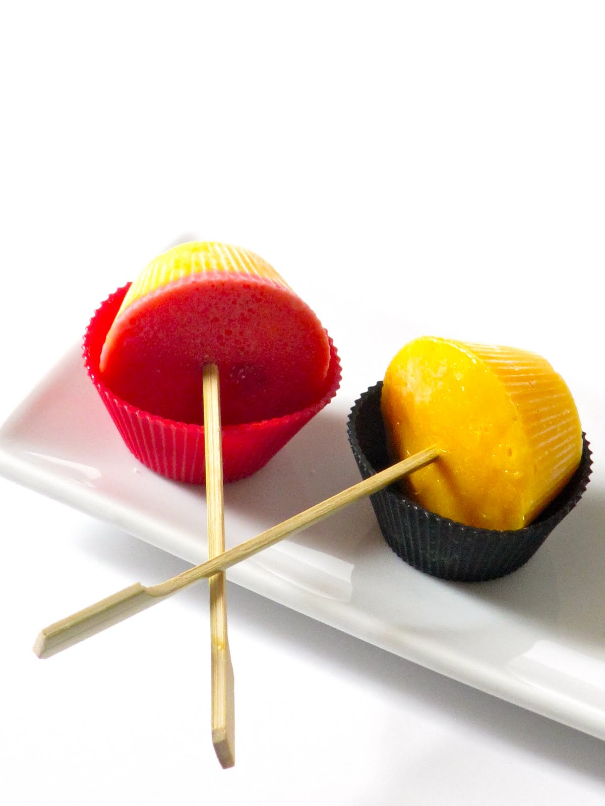 Plateful Popsicles — juicy frozen fruits on a stick — a taste of summer