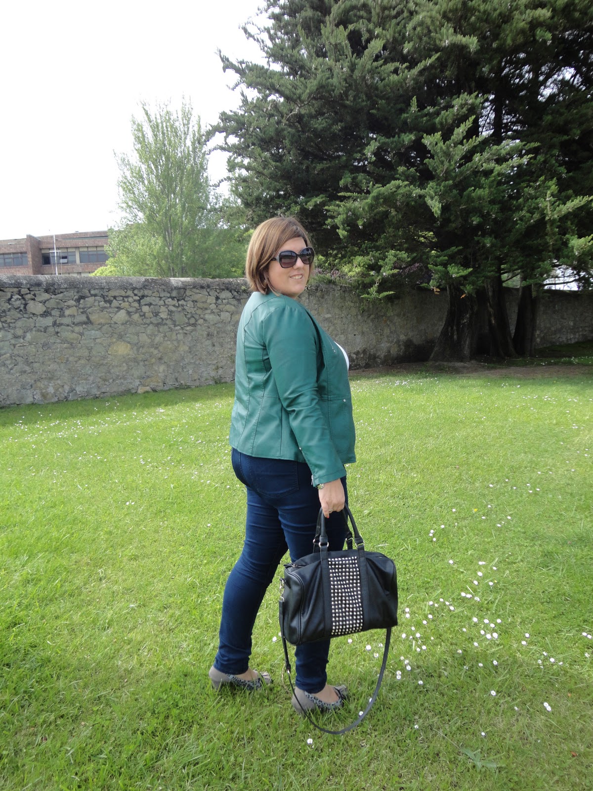 Leather Green Jacket Miss Curvy Style