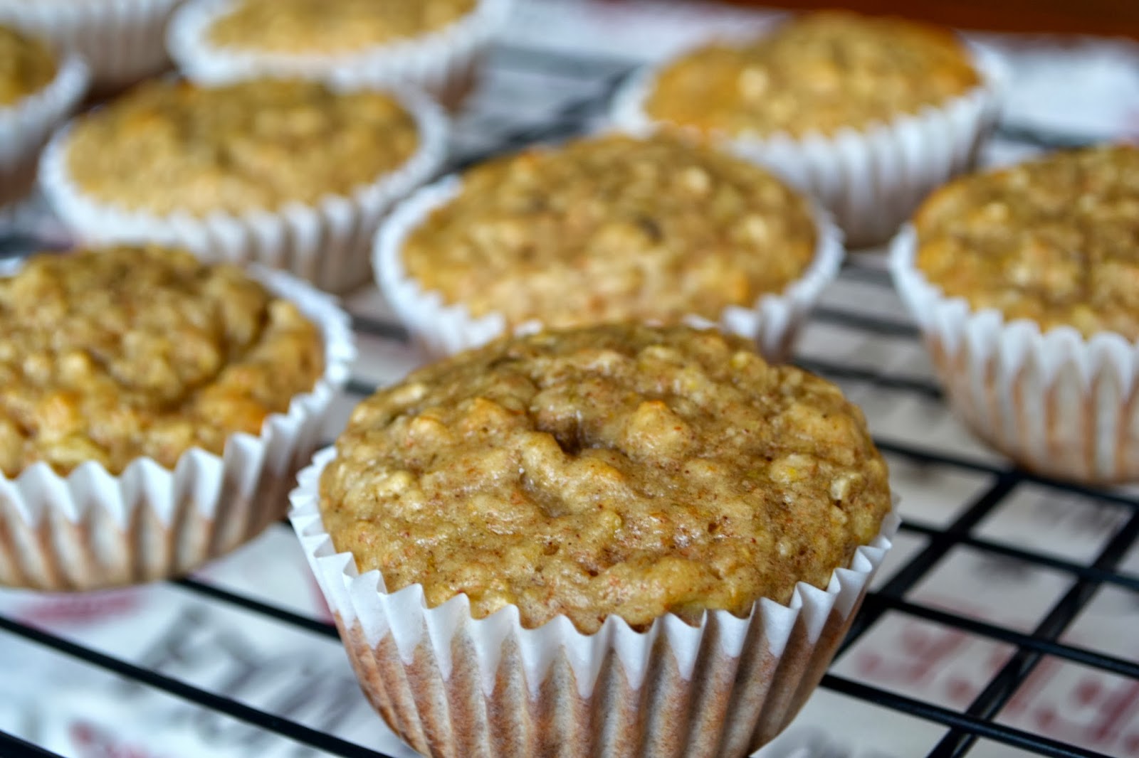 Deliciousness at Home banana pear & oatmeal muffins