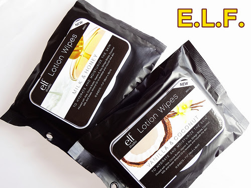 E.L.F. Studio Lotion Wipes: Vanilla & Coconut, Milk & Honey