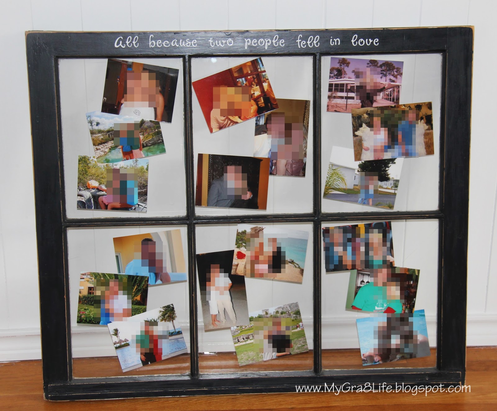 My Gra 8 Life How to Make an Old Window into a Picture Frame