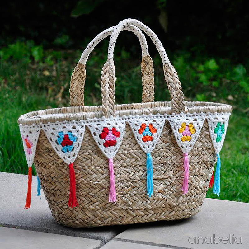 Anabelia craft design DIY Customize your beach bags with crochet