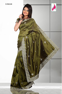 Bhagalpuri Silk mahandi color sari-46 