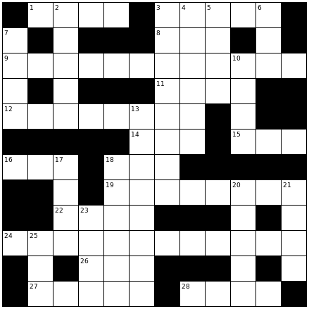 september crossword puzzle clues