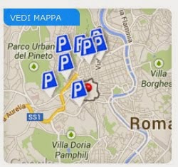 Mappa Parcheggi vicino al Vaticano