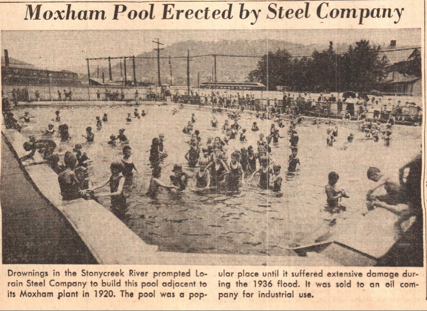 Vintage Johnstown Moxham Pool