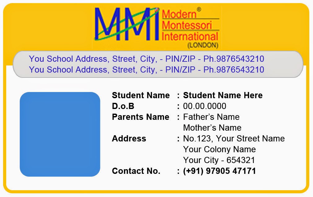 school id card template