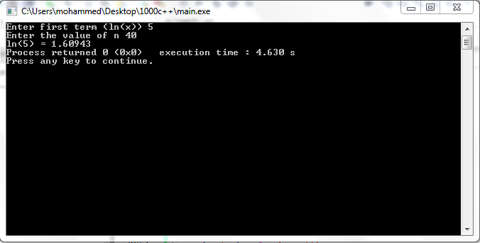 Programmers Area C Program To Generate Logarithmic Series