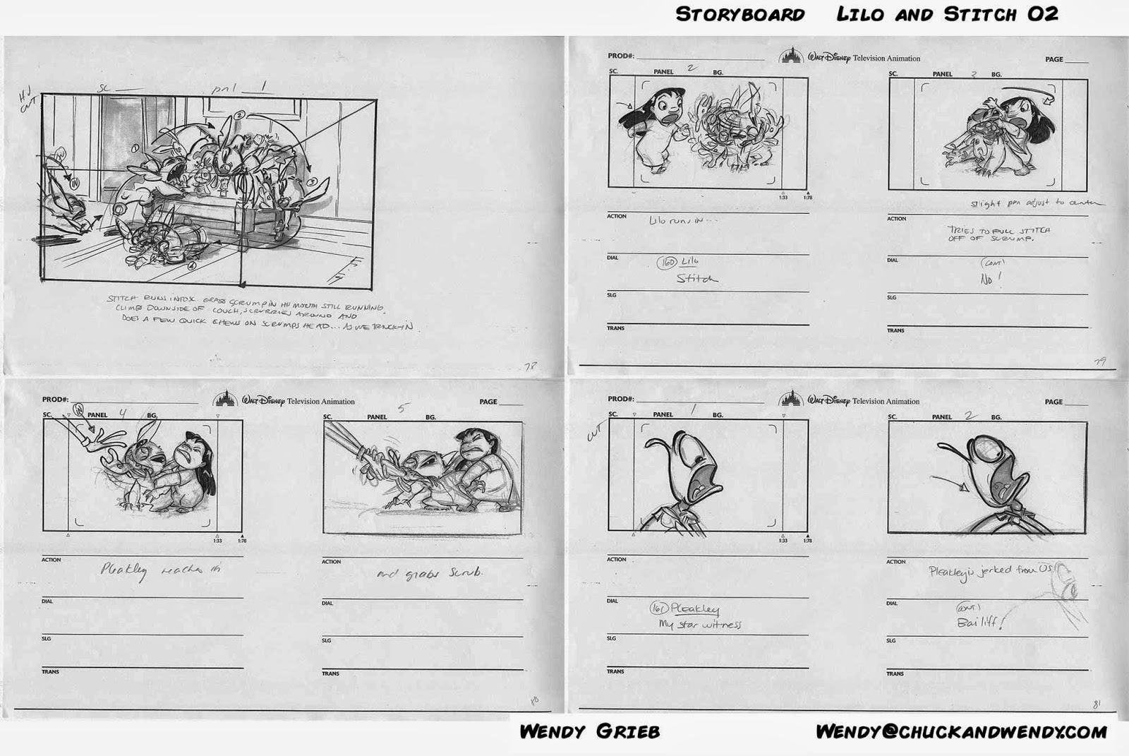 Wendy Grieb's Storyboard Portfolio: Lilo and Stitch Storyboards