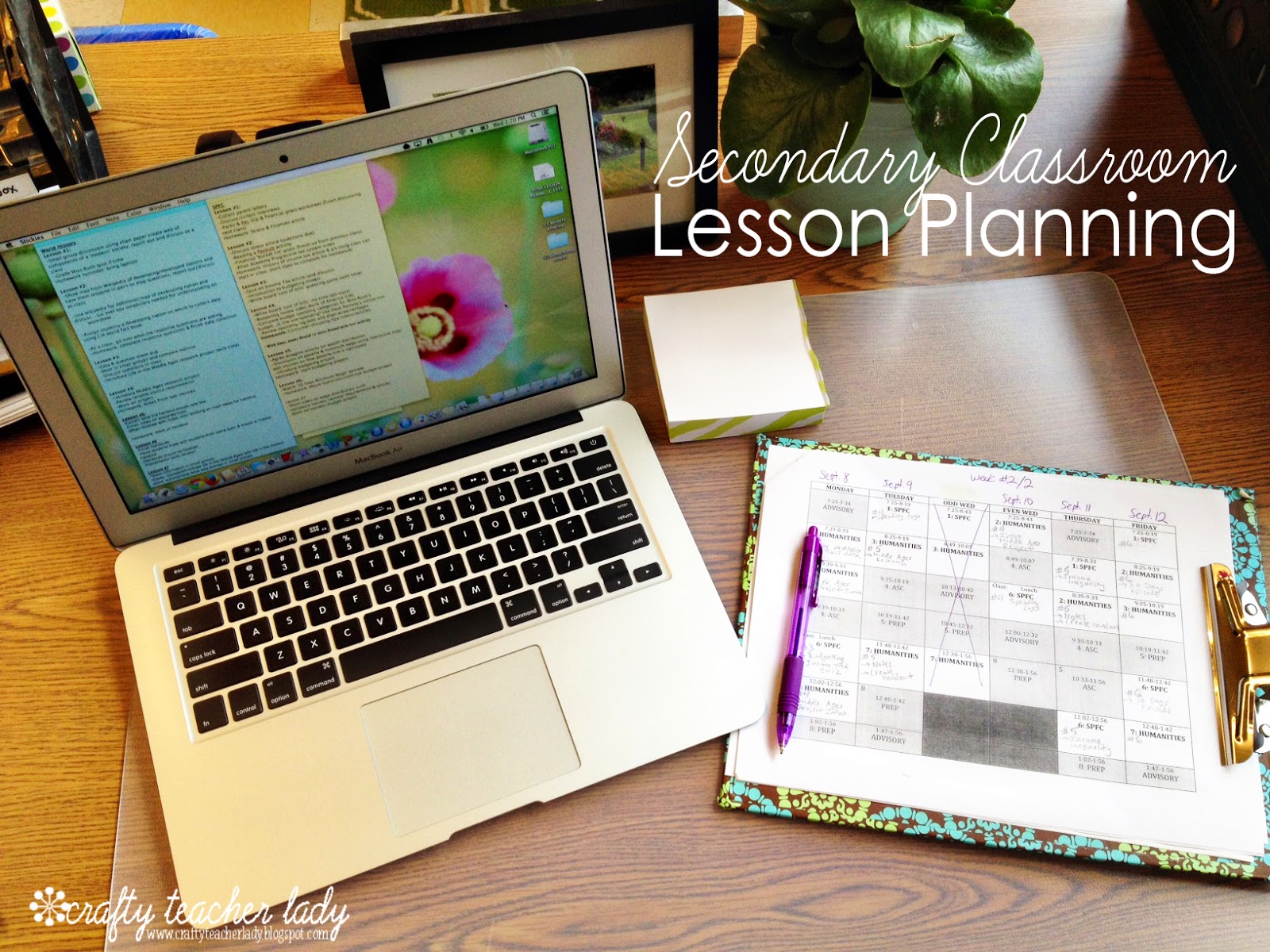 Crafty Teacher Lady Classroom Organization Lesson Planning for High