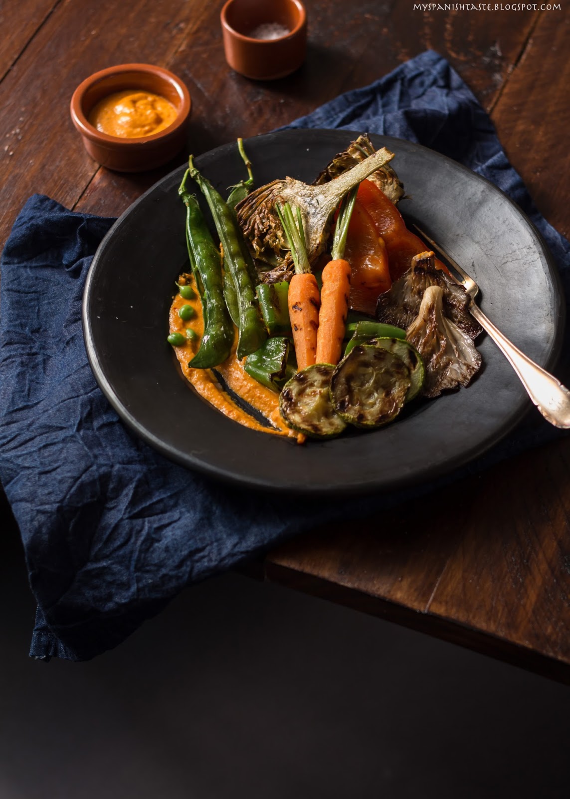 My Spanish Taste Grilled vegetables with romesco sauce