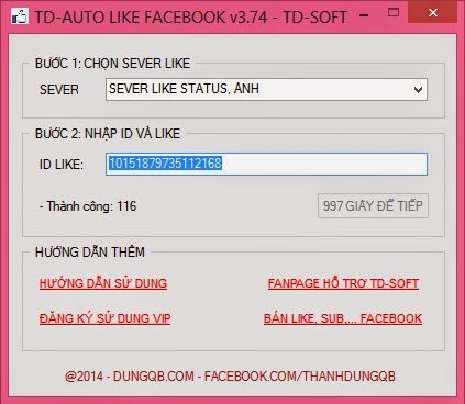 phần mềm hack like fanpage facebook