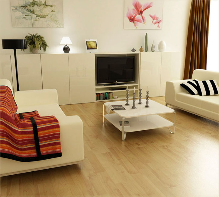 Small Living Room With Wood Flooring