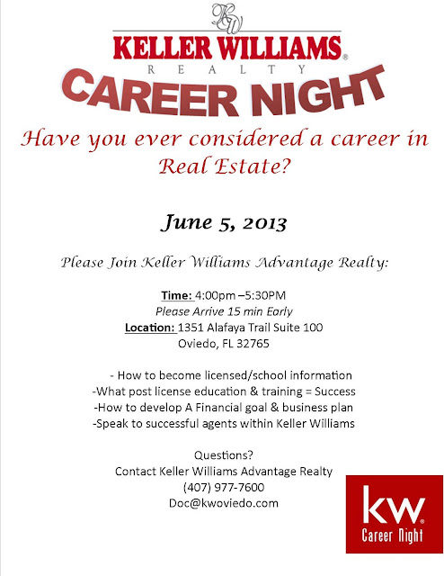 kw oviedo real estate keller williams career night flyers