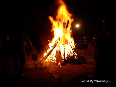 Holika Dahan bonfire