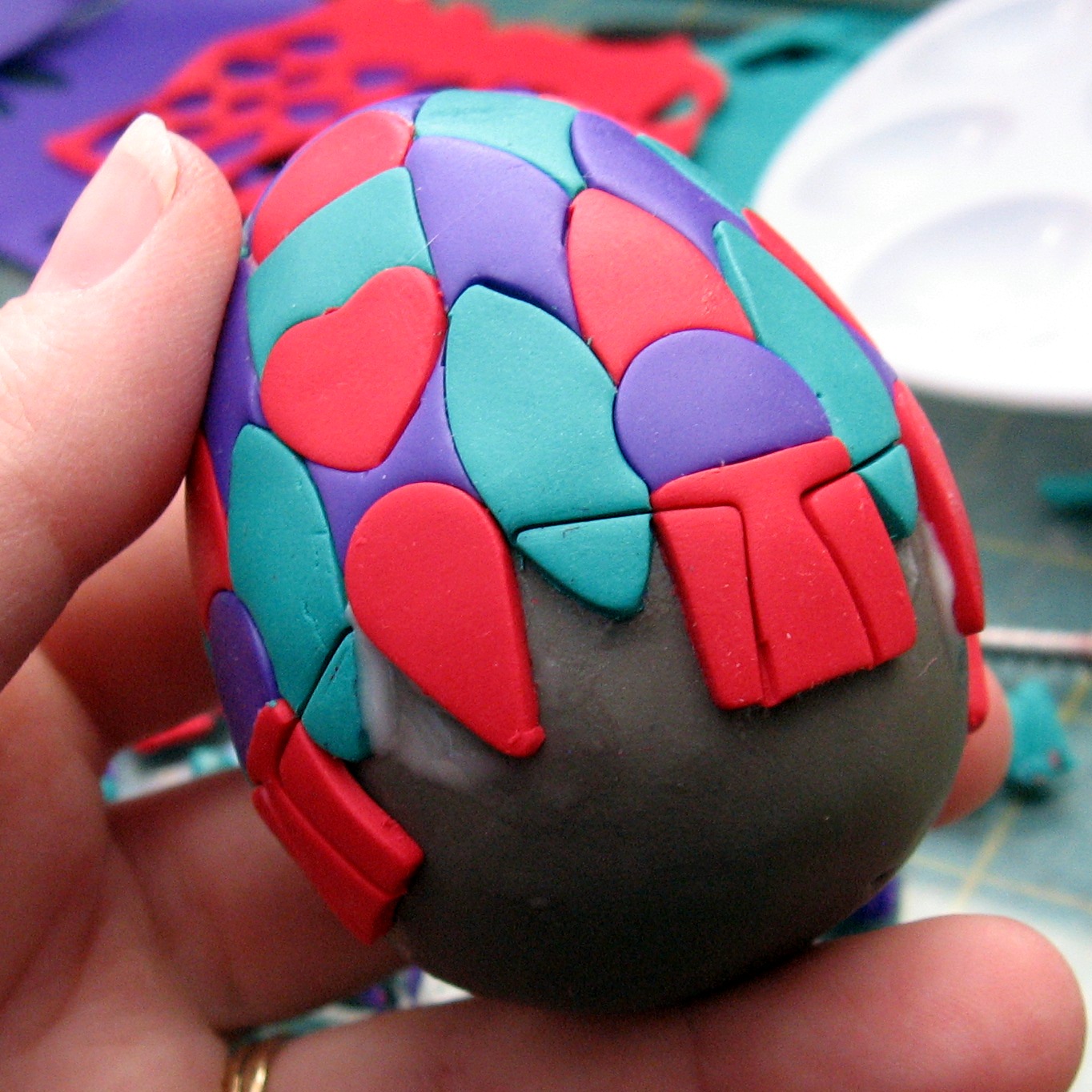 Kael Mijoy Polymer Clay Tutorial Applique Easter Egg