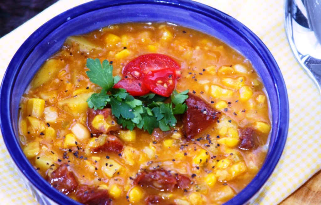 Menu Musings of a Modern American Mom Cajun Corn Chowder