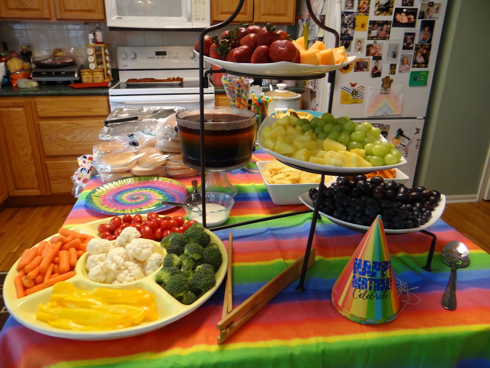 Family.Food.Creativity: Rainbow Birthday Party!...A Colorful Party for