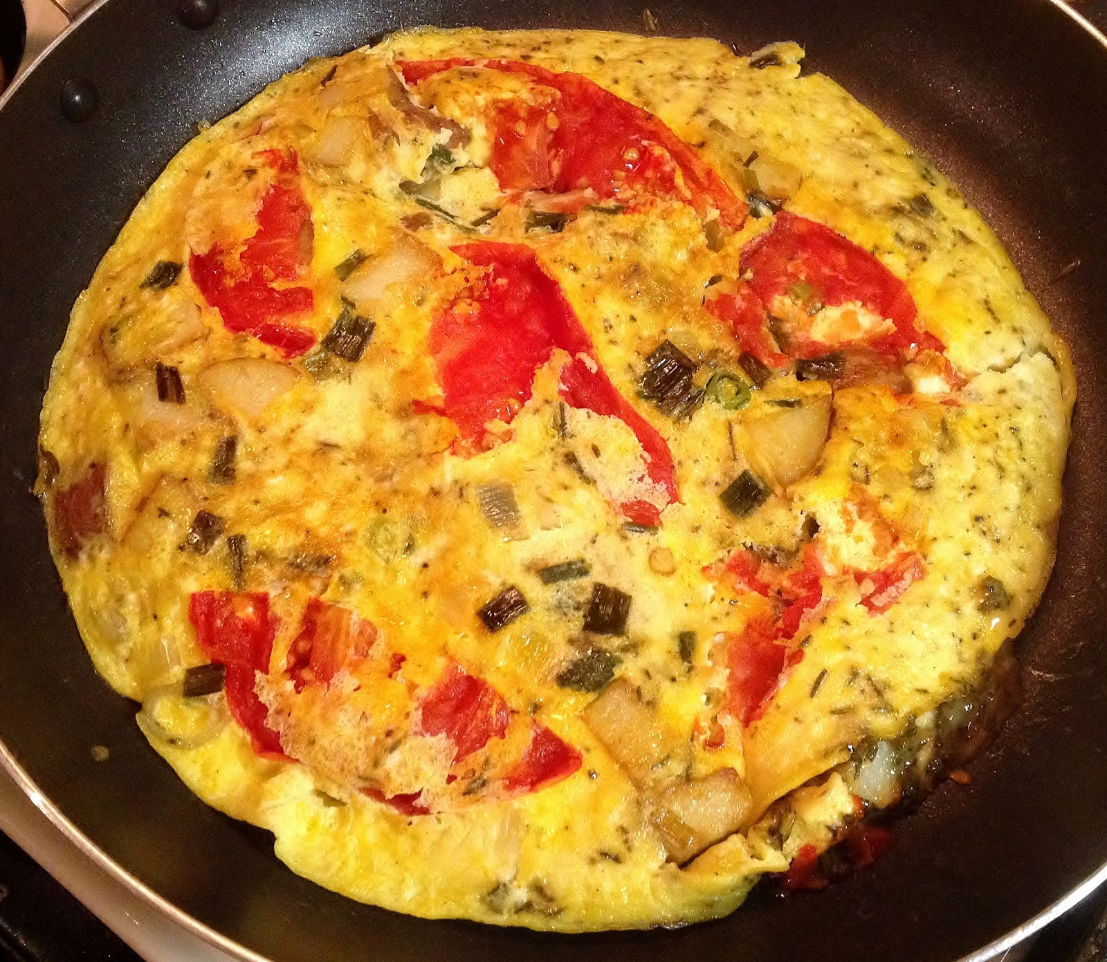 Carolina Sauce Company Frittata with Spring Onions, Potato & Tomato