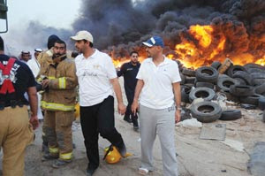 أكثر من 50 صورة و 9 مقاطع لتغطية حريق امغرة يوم الجمعة 4-5-2012