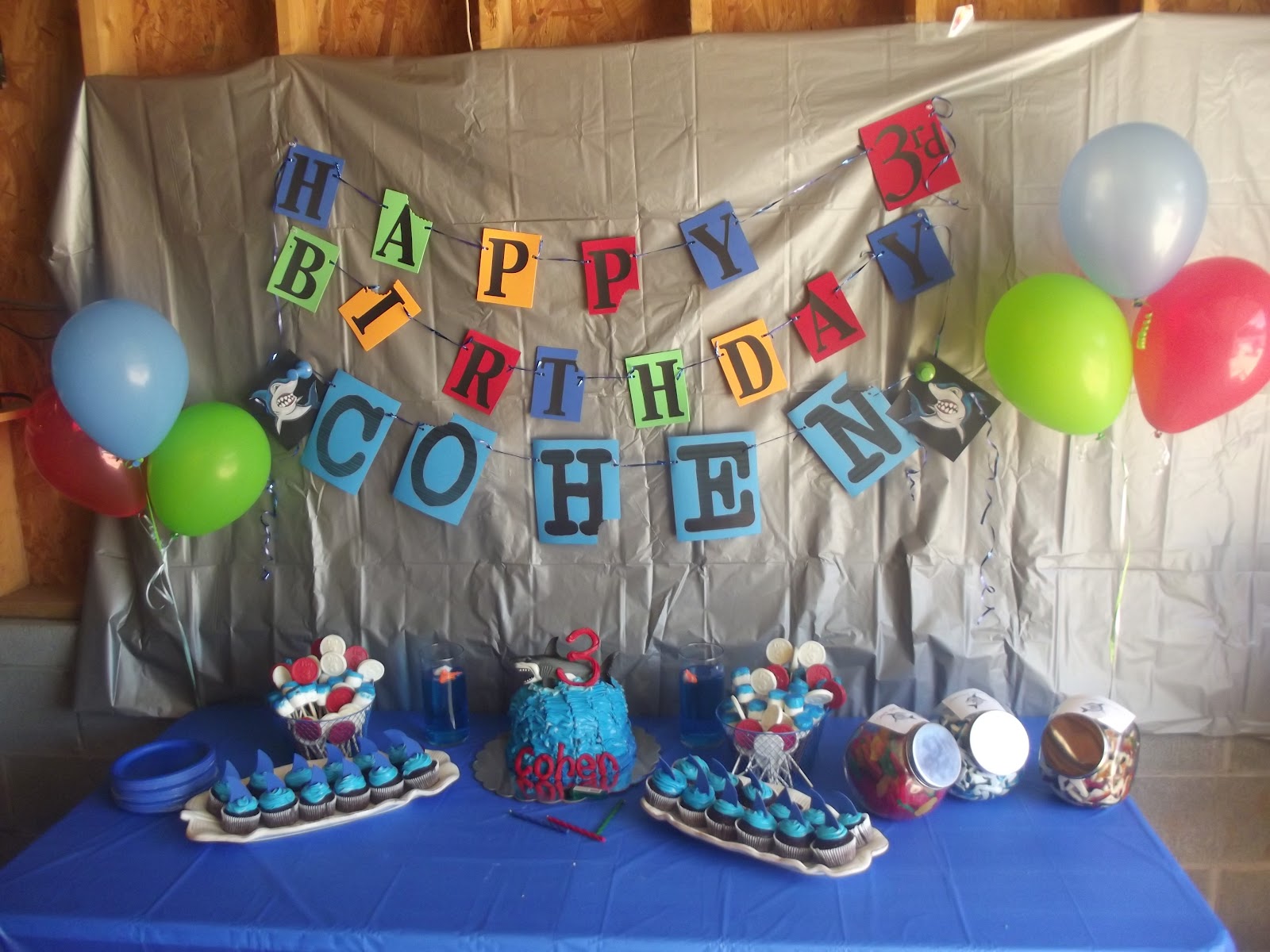 My Shadows Are Greater Than Me He S 3 Cohen S Shark Birthday Party