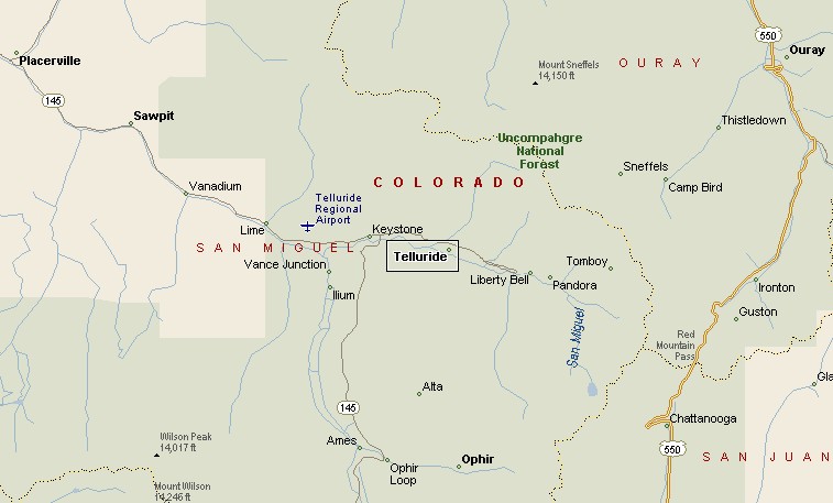 Telluride Colorado Map