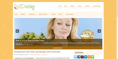Dieting Blogger Templates Dieting Blogger Templates