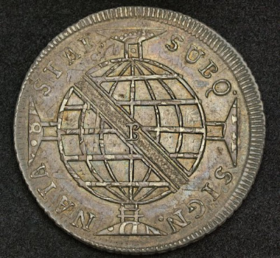 World Coins Brazil Empire Reis silver coin