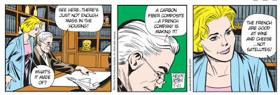 Milton redesigns the satellite and disses the French