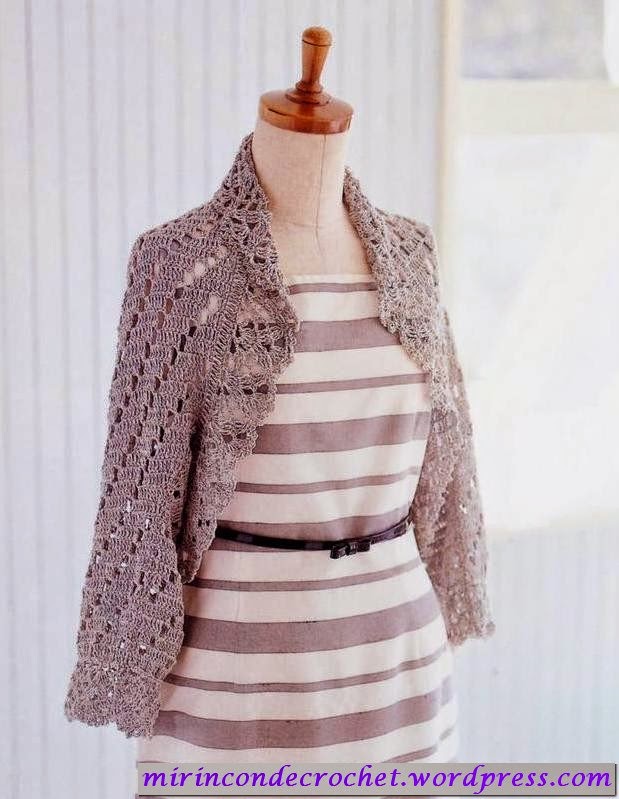 Crochet a long sleeved bolero