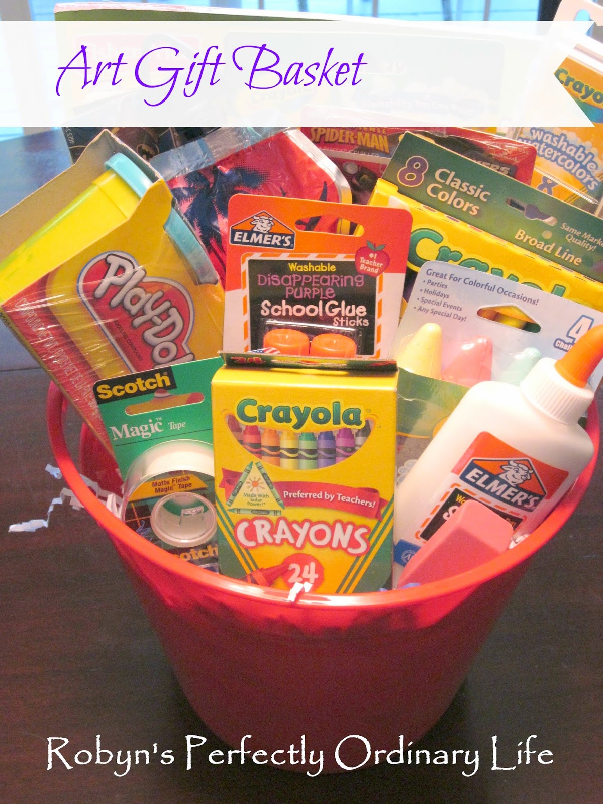 Robyn's Perfectly Ordinary Life Art Gift Basket Easter Basket