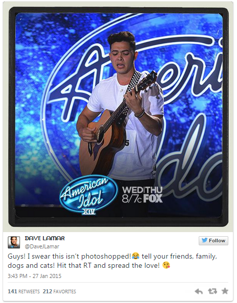 Dave Lamar from The Voice Philippines Tries His luck on American Idol