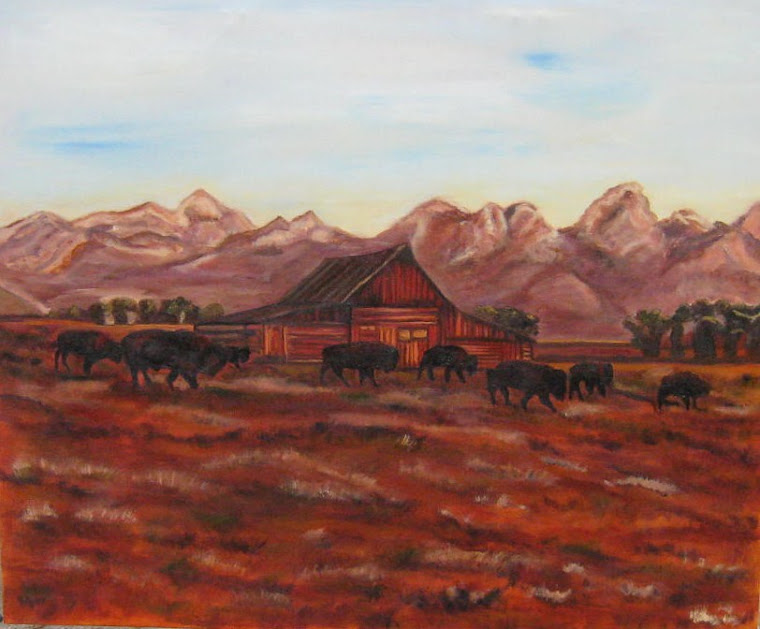 The Barn and the Buffalos-SOLD Commissioned