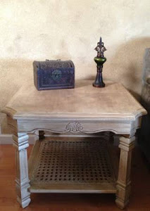 Rustic angular end table $SOLD