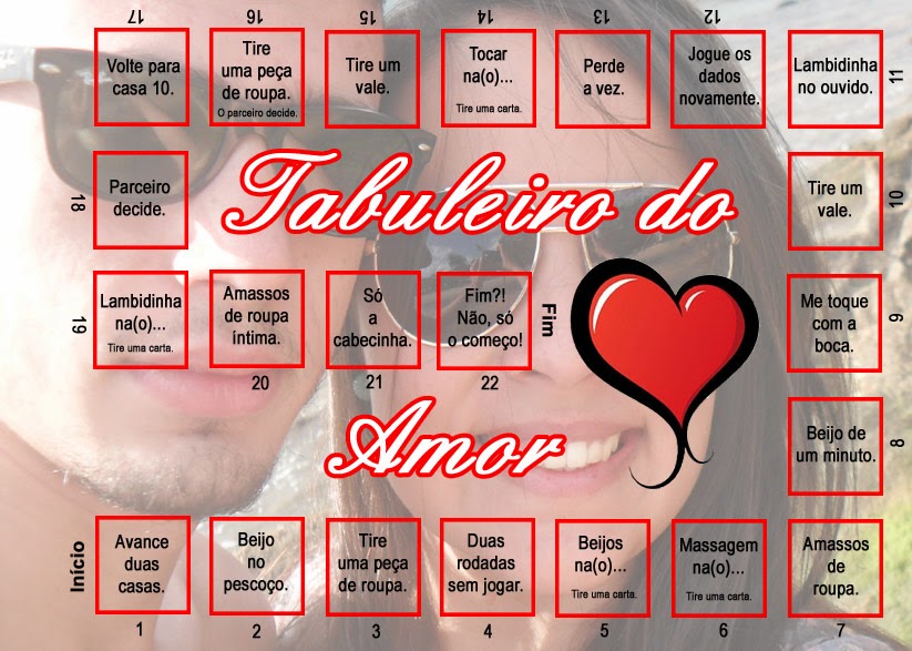 1 kit tabuleiro do amor