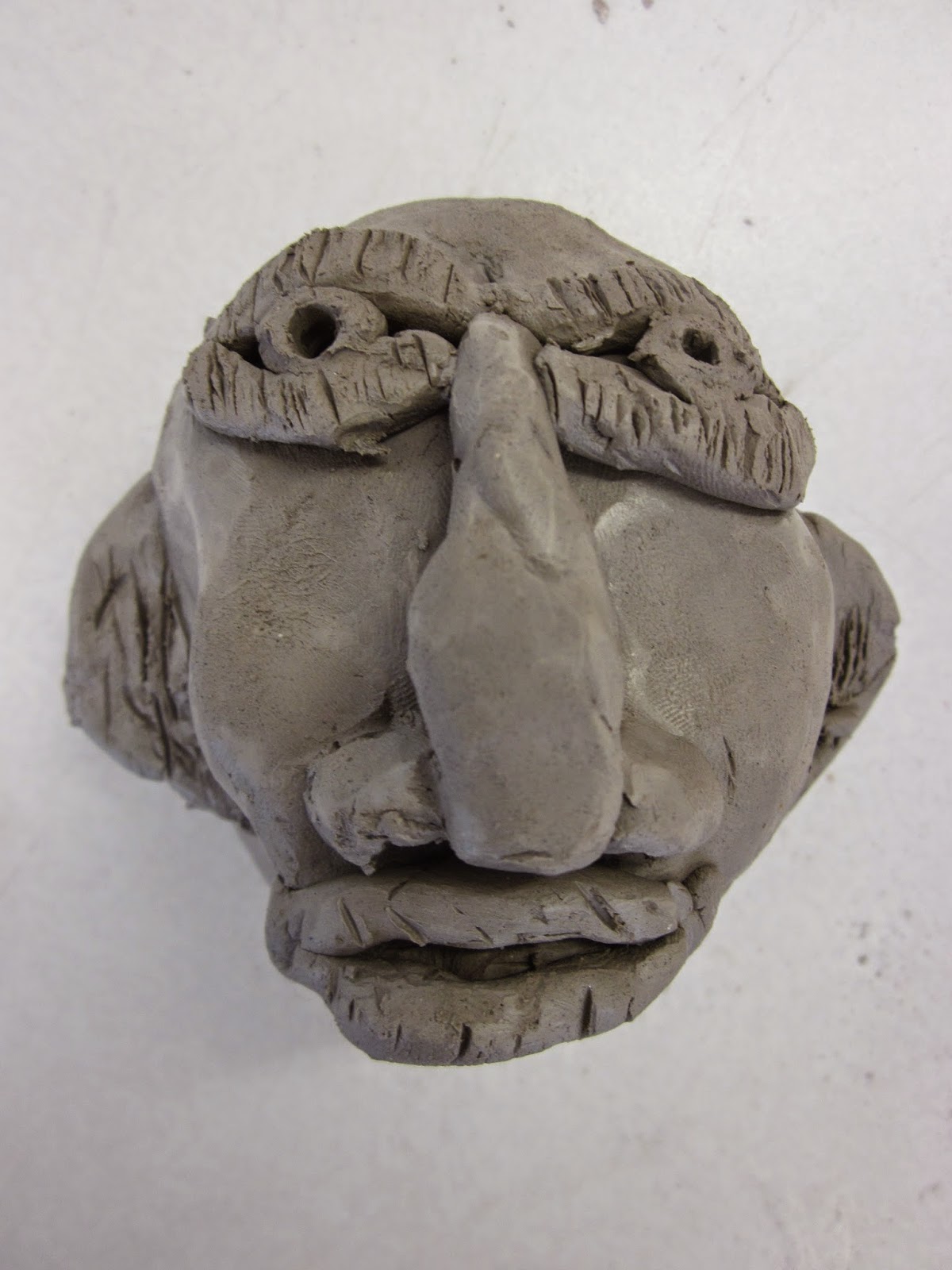 Gomersal Primary School Art Year 5 clay faces