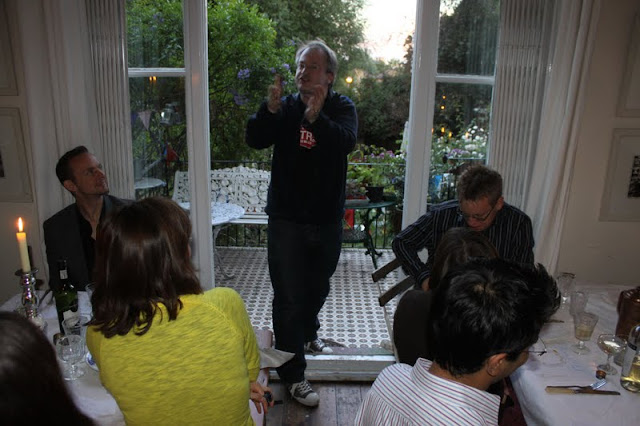 Robin Ince at my comedy supper club, The underground restaurant