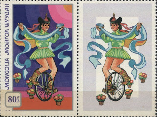 монгольские марки цирк велосипедист