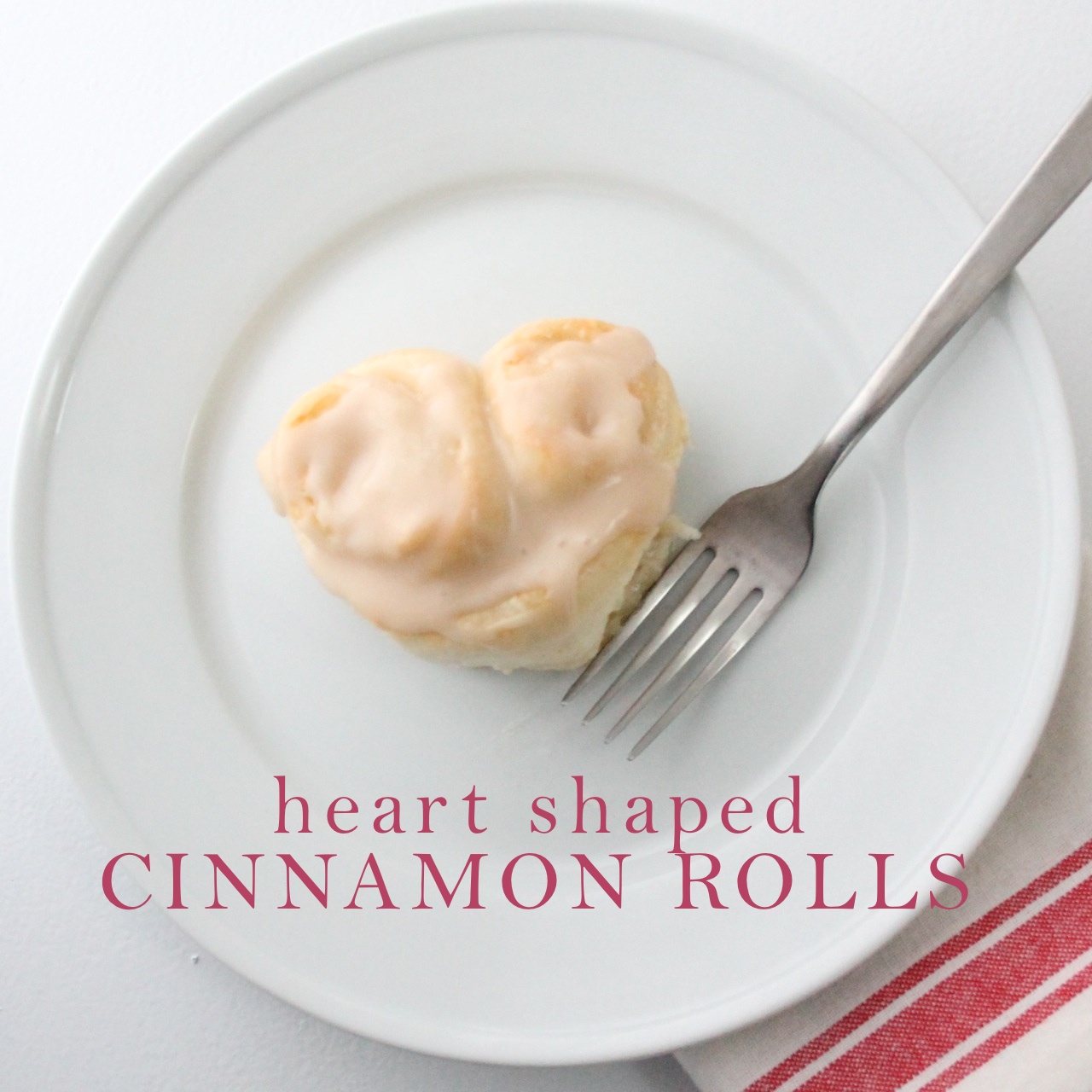 Heart Shaped Cinnamon Rolls for Valentine's Day