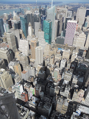 View from Empire State Building Empire State building shadow NYC